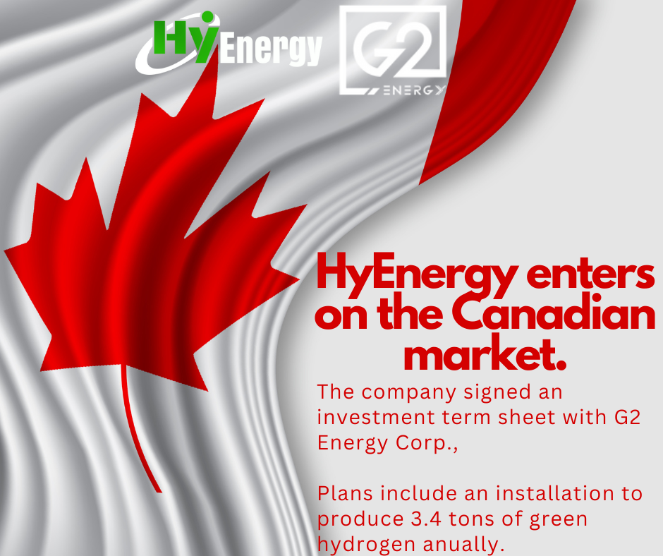 Read more about the article HyEnergy signed termsheet with G2.Energy Corp.